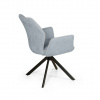 Стул с подлокотниками Элвис поворотный 360 ПРО шенилл Puffy sky / опора эллипс