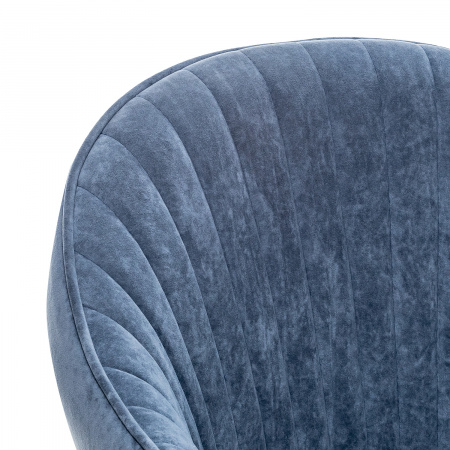 Стул с подлокотниками Leset Вайд, каркас Черный, велюр Синий в магазине «На диване» в Ханты-Мансийске  — Выгодная цена