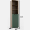 Стенка «Монреаль» КМК 0986, дуб канзас/зеленый матовый в магазине «На диване» в Ханты-Мансийске  — Выгодная цена